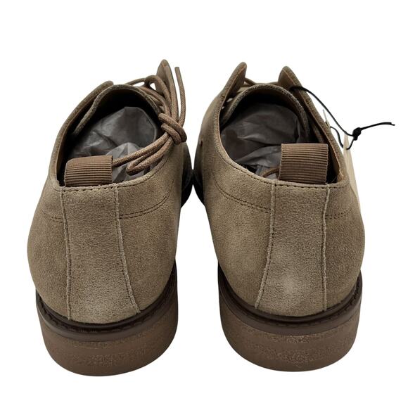 Madden NYC Mens Oxford Leather Taupe Lace Up Suede Low Top Dress Shoes Size 10. - Picture 3 of 16